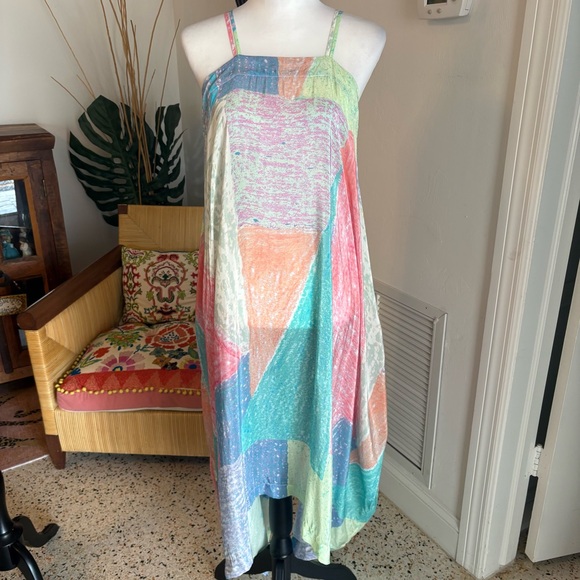 ANTHROPOLOGIE Lilka Annette Rainbow Asymmetrical Swing Dress! Excellent cond. S - Picture 3 of 12